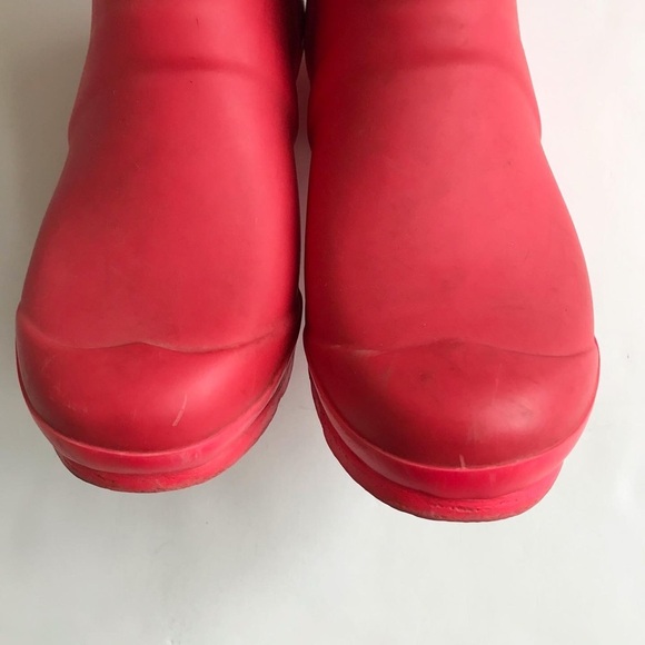 Hunter original coral rain boots VGUC  size 3G/4B youth - Picture 6 of 10